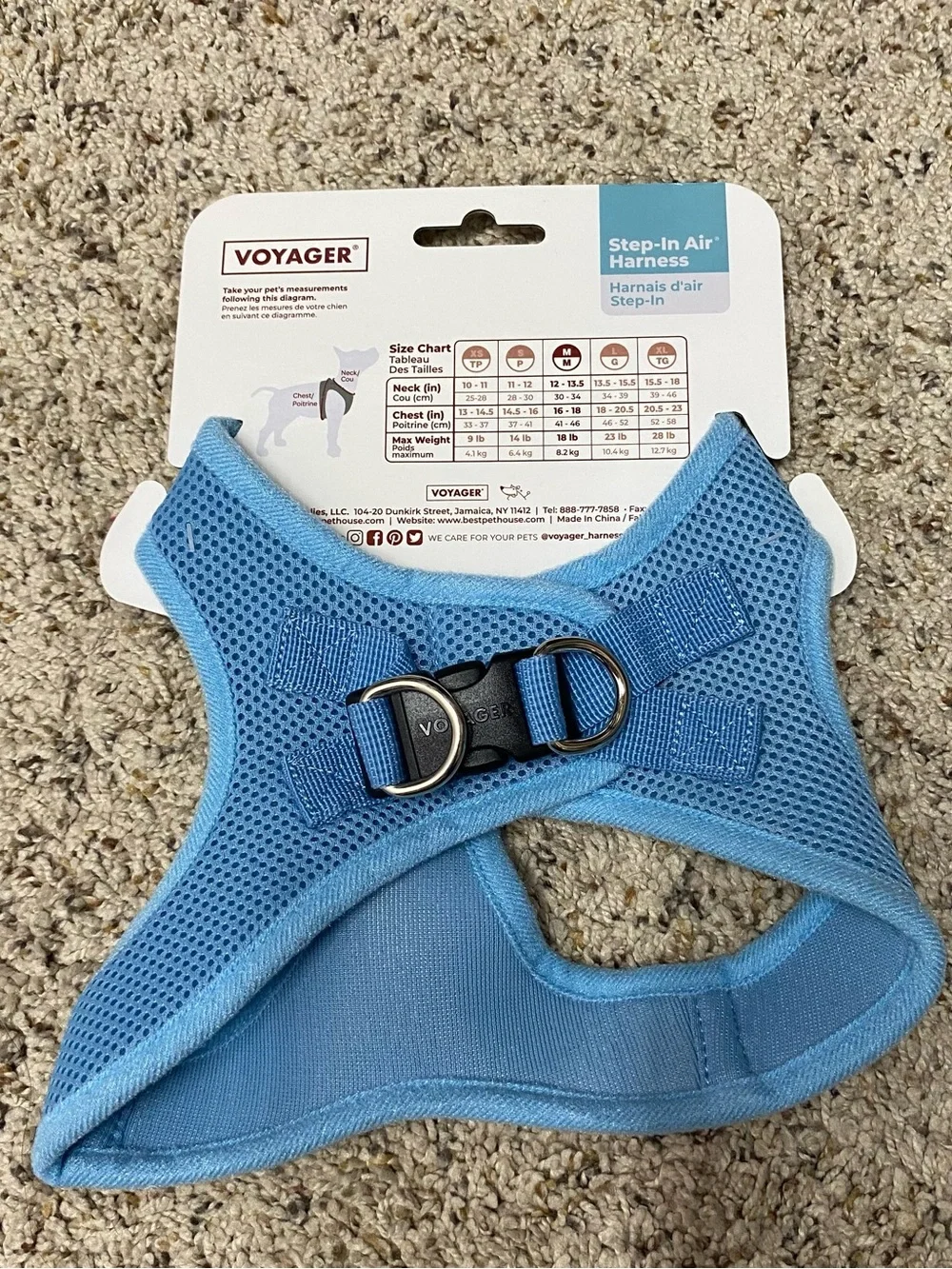 Voyager pet harness medium blue dog step in pet supplies New with tags